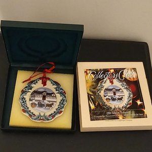 1999 Longaberger Hometown Collection Christmas Porcelain Ornament
